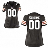 Women Nike Cleveland Browns Customized Brown Team Color Stitched NFL Game Jersey,baseball caps,new era cap wholesale,wholesale hats